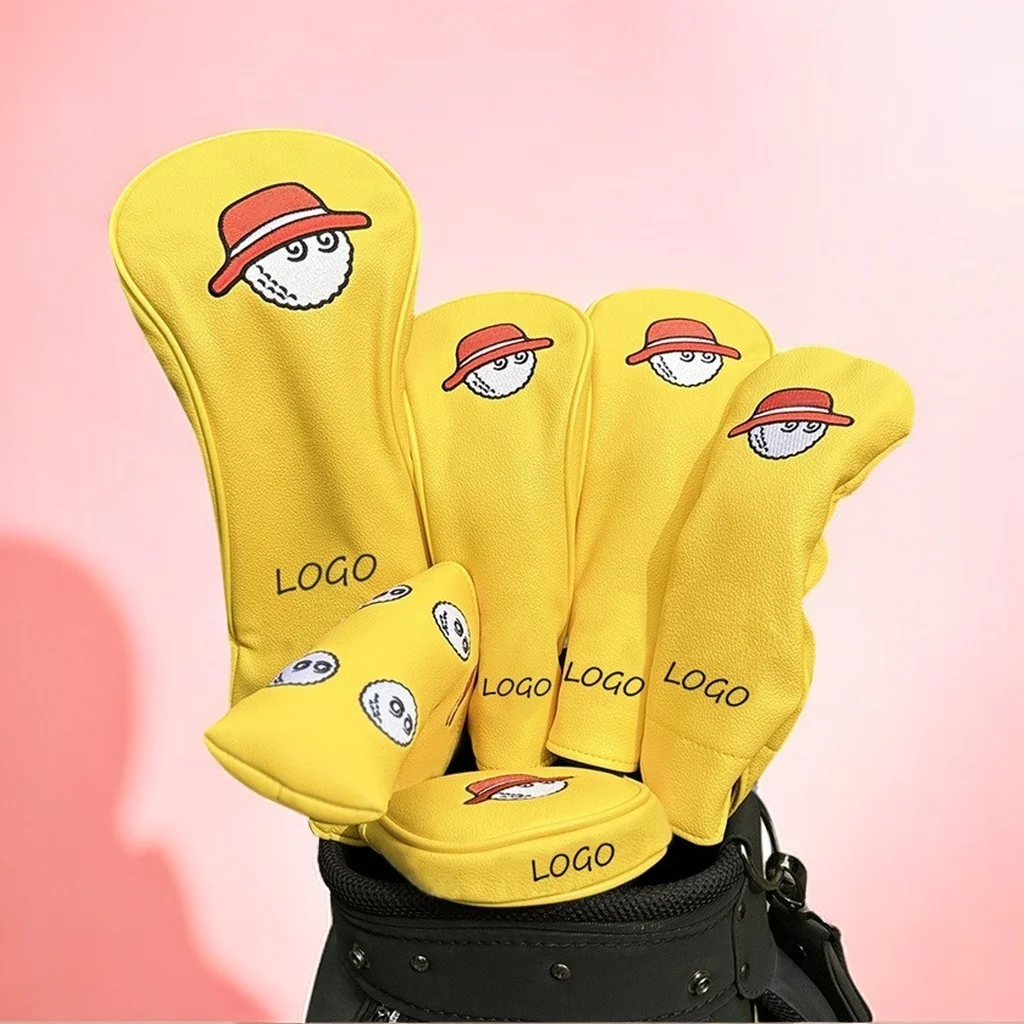 Support Low MOQ Golf  headcover Driver headcover Quick custom embroidered logo golf club headcover