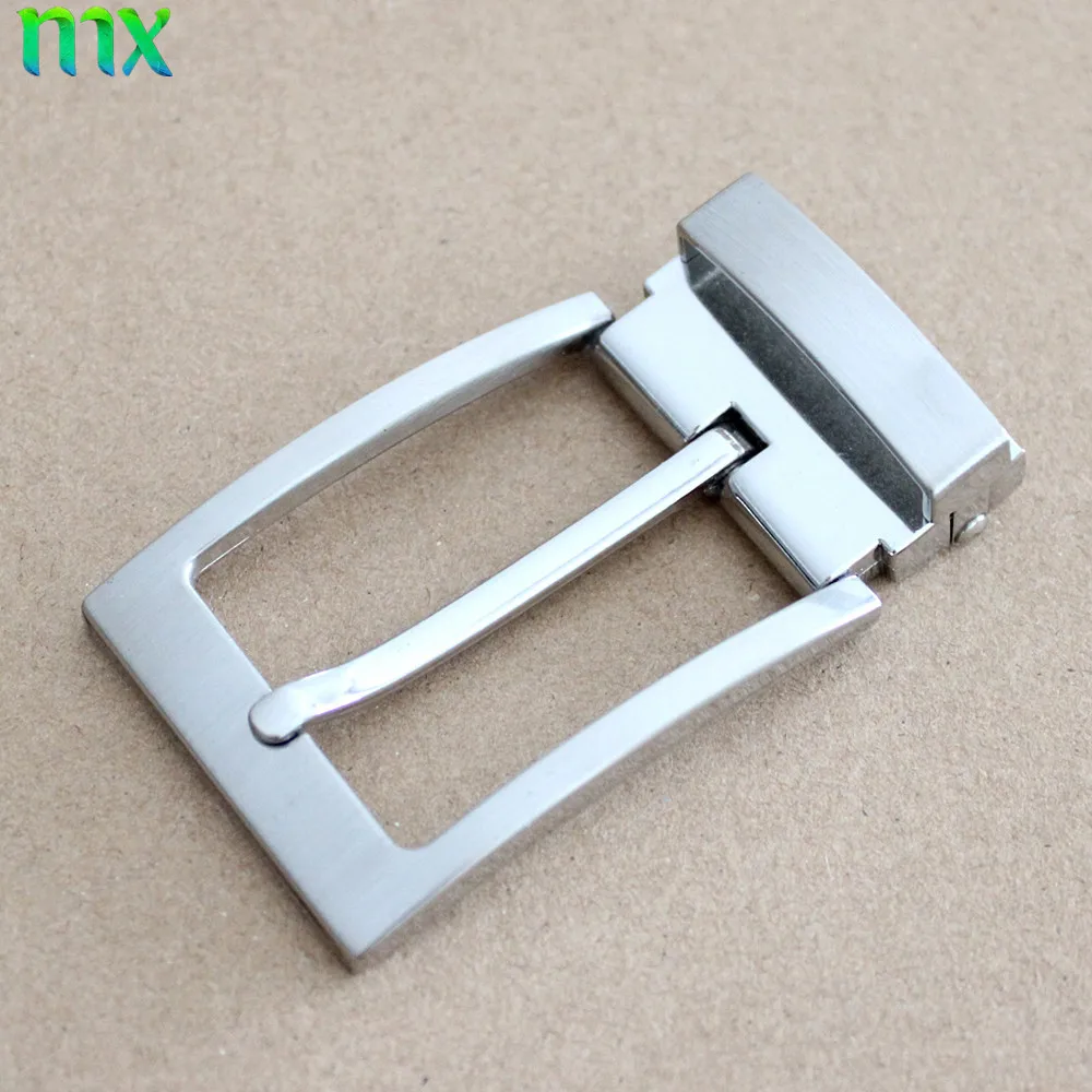 Minimalist Silver Zinc Alloy Clasp Metal Leather Clip Type Pin Belt Buckle