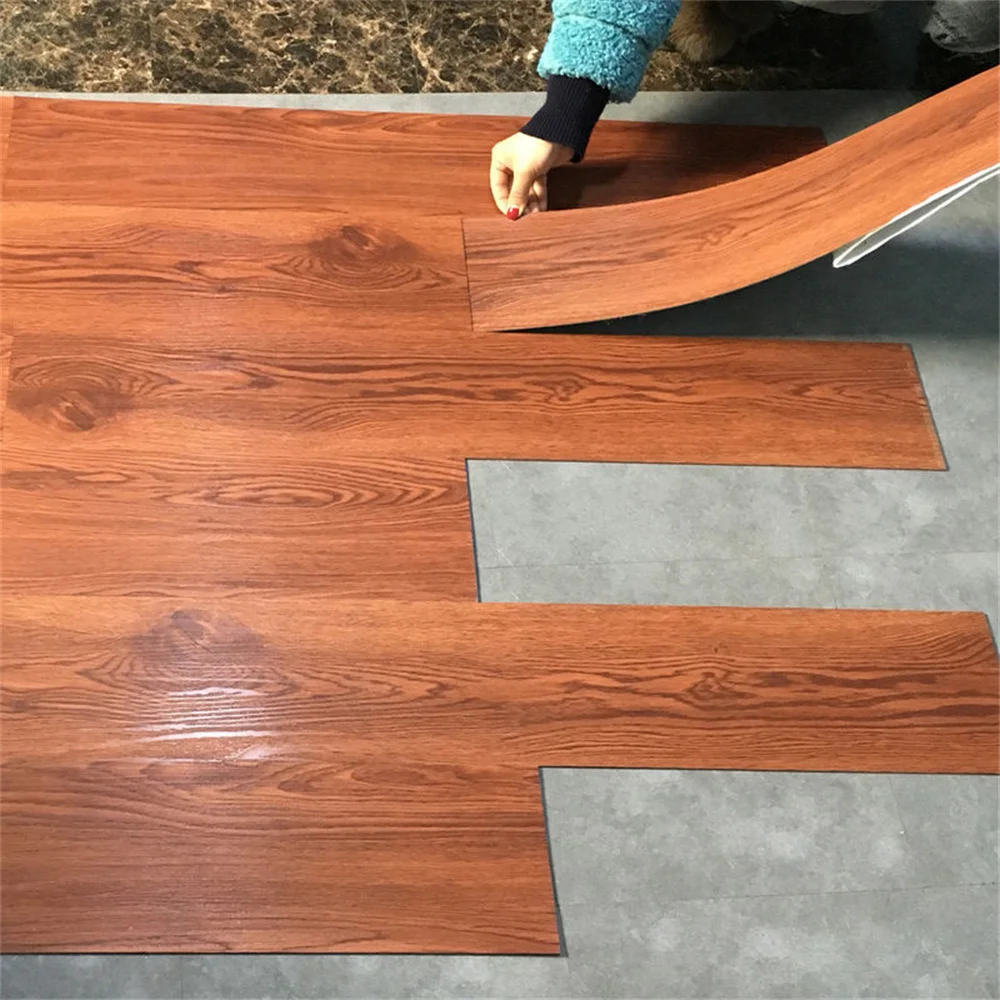 waterproof lvp flooring plastic self adhesive tiles High quality modern cheap peel and stick floor tile for bathroom