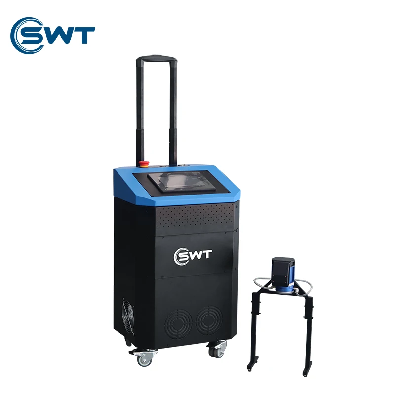 Mini Portable Trolley Case Pulse Laser Cleaning Machine 100W pulse laser rust removal for engine cylinder oxide layer