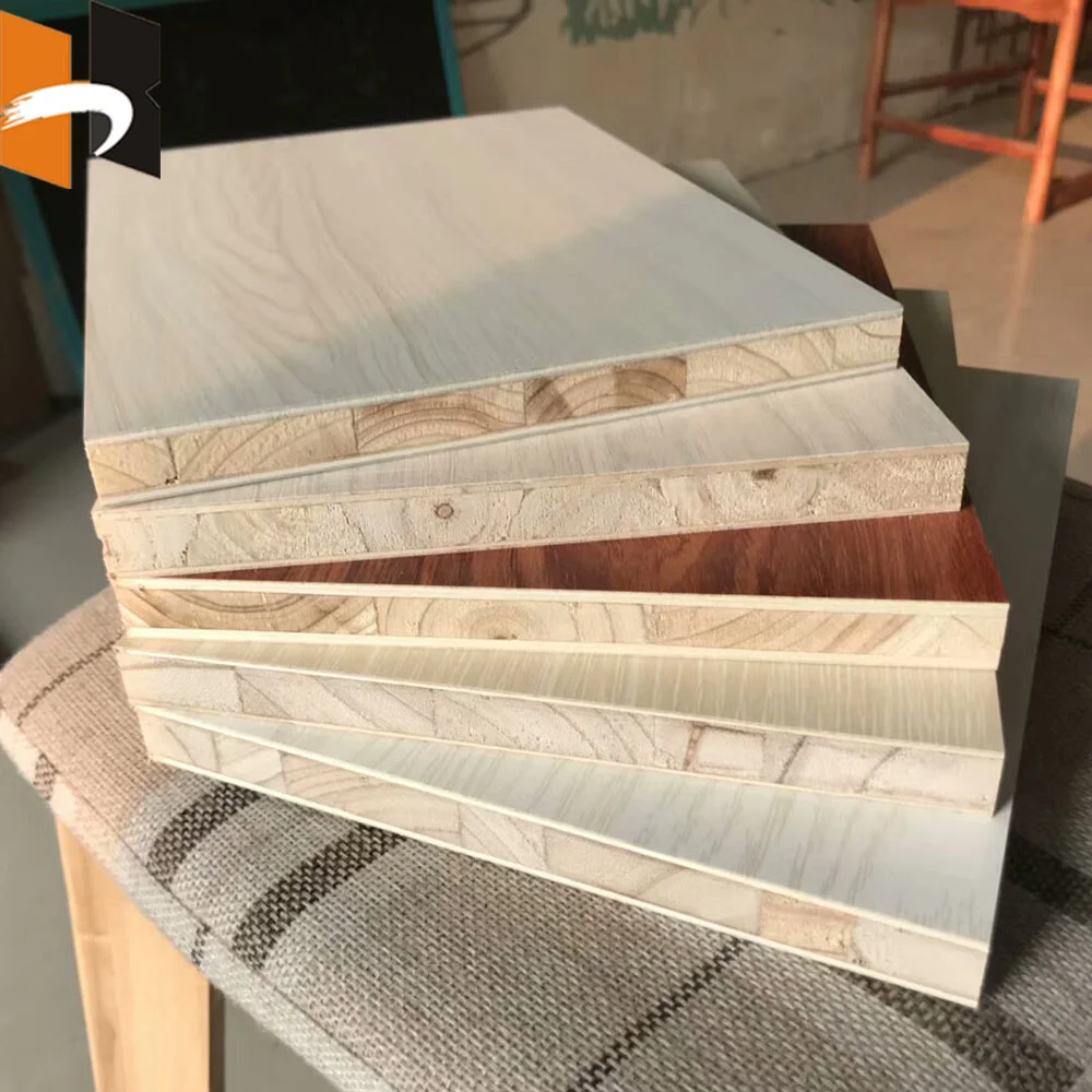 4x8ft 9mm Poplar Pine Falcata Paulownia Core Beech Veneered Block Board