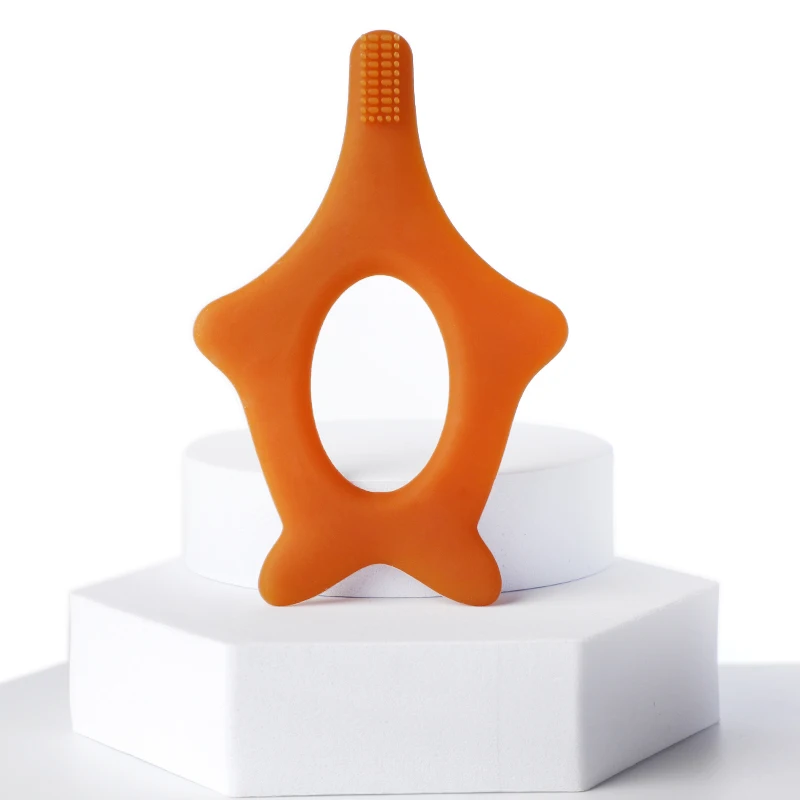 2024 New Safe BPA Free Silicone Teether Super Soft Baby Teething Toy Silicone Baby Teether