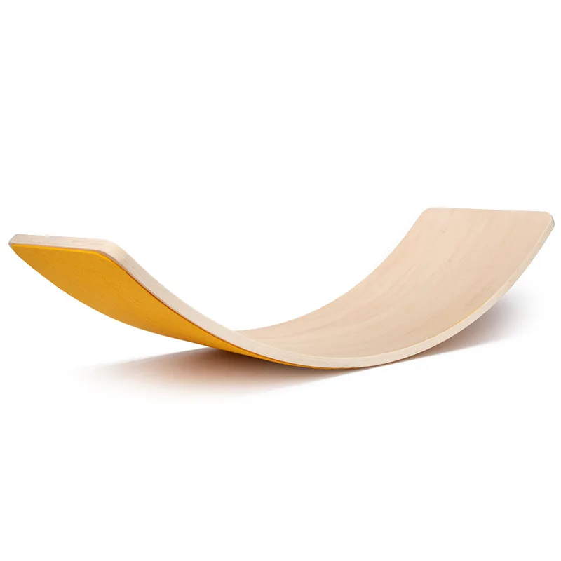 New Style Kids Wood Balancing Standing Yoga Stability Rehabilitation Trainer Fitness Wooden Wobble Balance Board