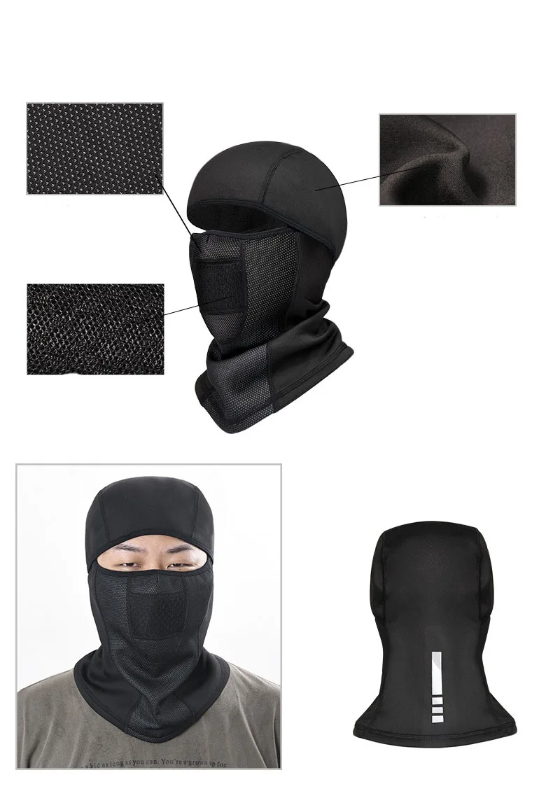 Yohi Embroidery Gun Pistol Balaclava Ski Face Mask Full Cover Double Thermal Knitted