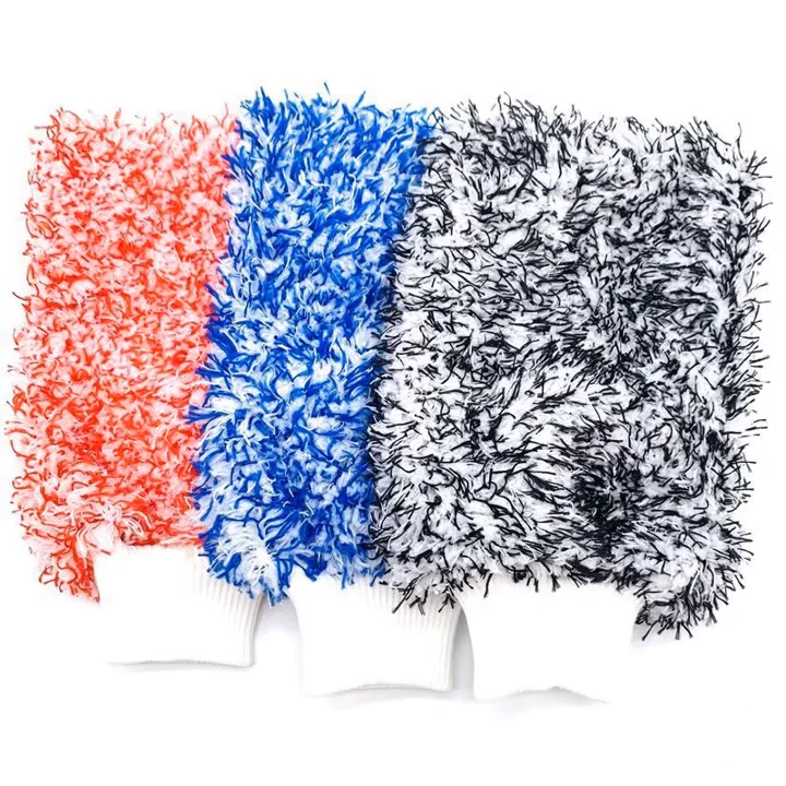 hot selling cheaper microfiber Wash Mitt double sided free cute car wheels wash super noodle foam mitt