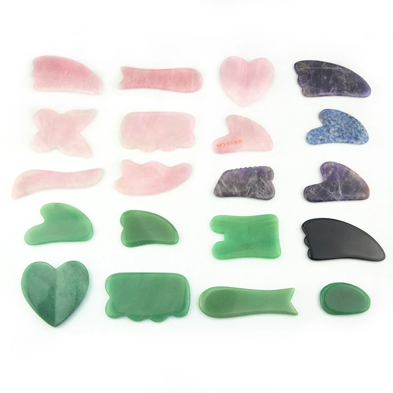 Wholesale high quality facial massage tool green pink  guasha