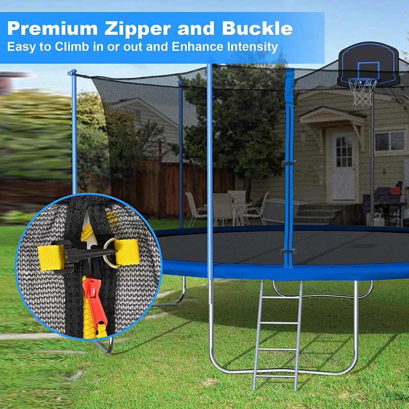 Competitive Price 14ft Large Trampolines Kids And Auldts Outdoor Safety Jumping Play Trampoline