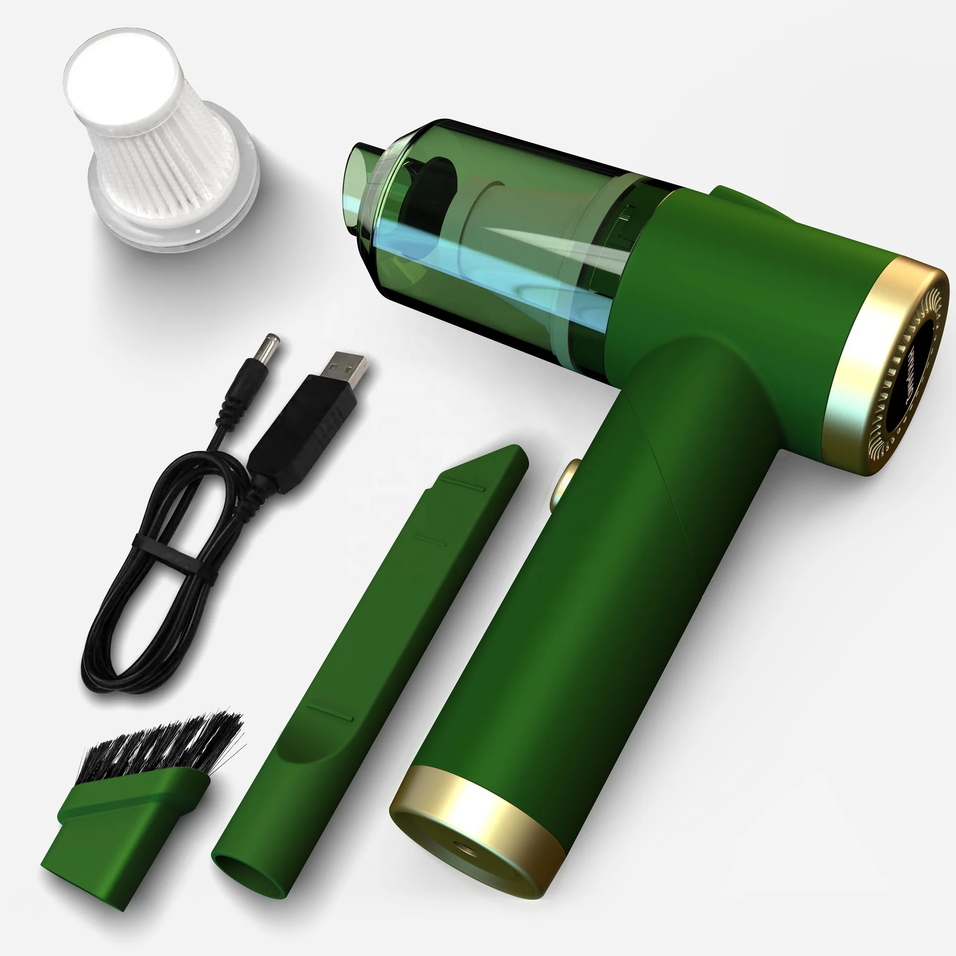 Лидер продаж на Amazon, миниатюрные беспроводные ручные перезаряжаемые Пылесосы 120 Вт, 5 В для салона автомобиля со светодиодной подсветкой, 6000 Па