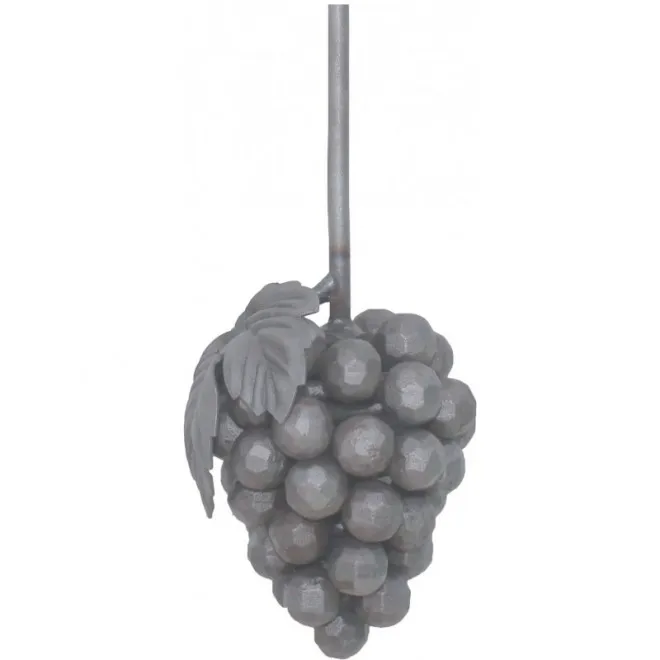 wrought iron components forged elements CLUSTER GRAPE LEAF BEANS STEEL VINE WROUGHT IRON for gate fence railing handrail