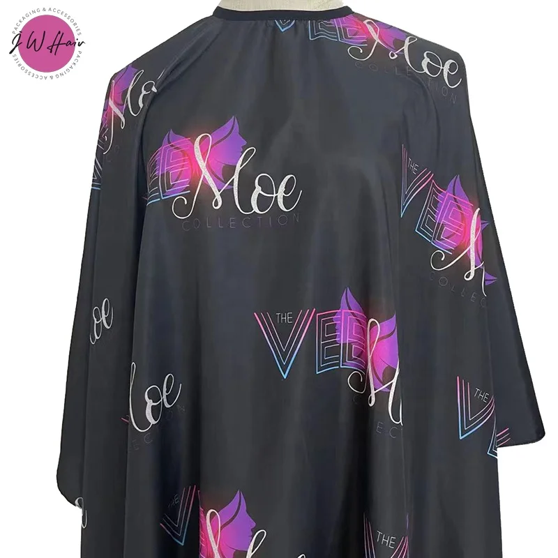 Custom All Over Print Logo Barber Capes Hairdressing Waterproof Salon Cape and Apron