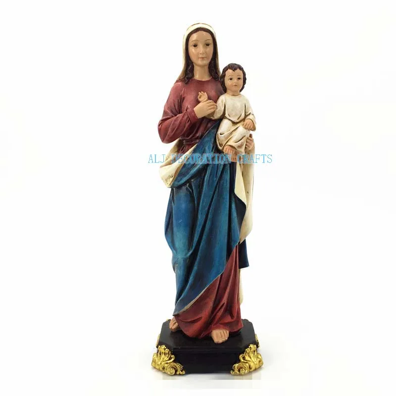 Hot Selling Catholic Home Decor Virgen Mary Art Crafts Religious Resin Statues