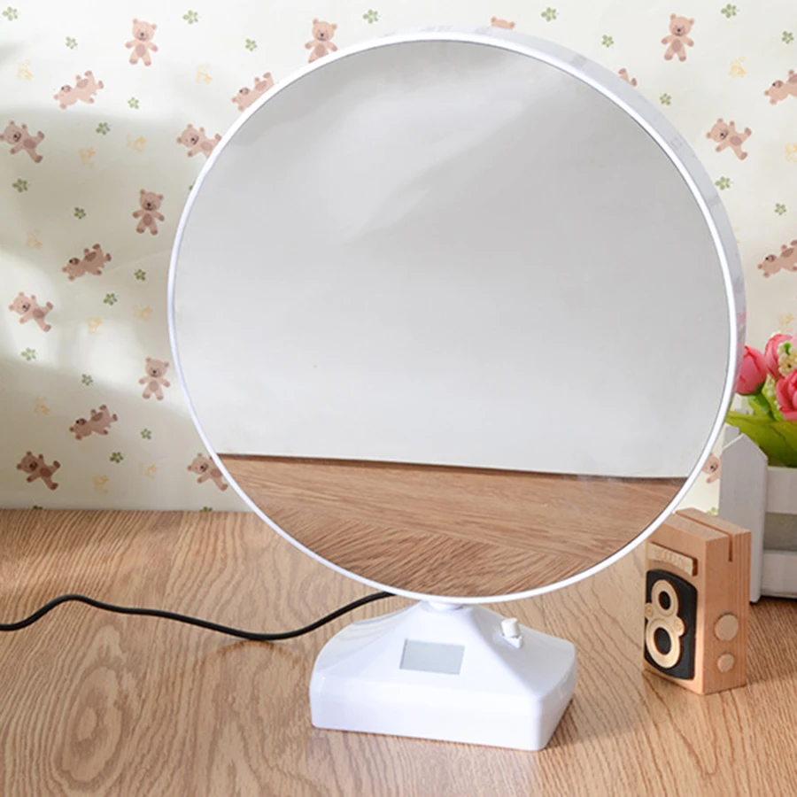 Sublimation Blank Desk Mirror With Led Light Rechargeable Makeup Mirror for Gift