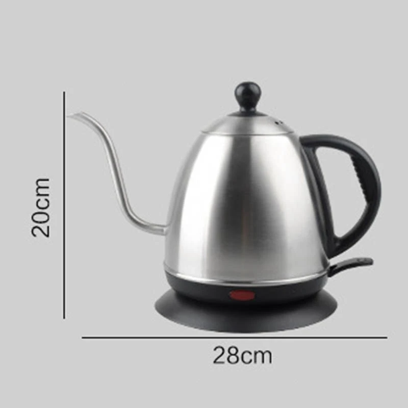 Q NEW Eu Plug,Hand-Washed Coffee Pot Barista Special Drip-Type Fine Mouth Pot 1L Long Mouth Pot