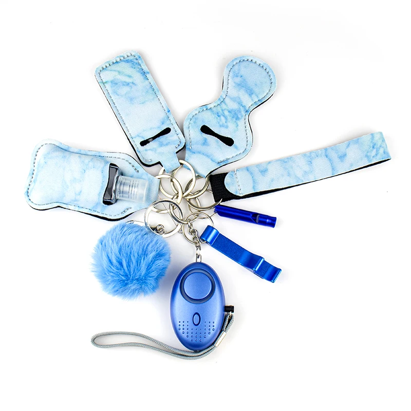 safety keychain set wholesale self defense keychain bulk alarm whistle self defense keychain