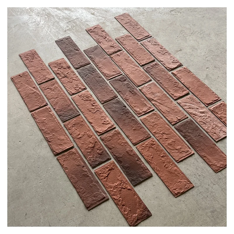 classic Red culture Flexible stone Ceramic brick  anti-crack fireproof Exterior Wall cladding material  durable mcm soft stone