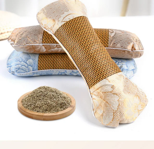 Wormwood Fiber Material Bone Shape Pillow Disassembled and Washable Health Pillow with Spine Protection Customizable Wholesale