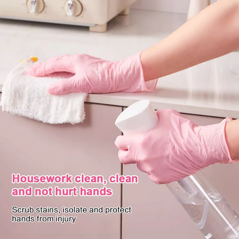 Waterproof Kitchens Hair Dyeing Beauty Salons Gadgets Durable Household Cleaning Disposable Nitrile Gloves