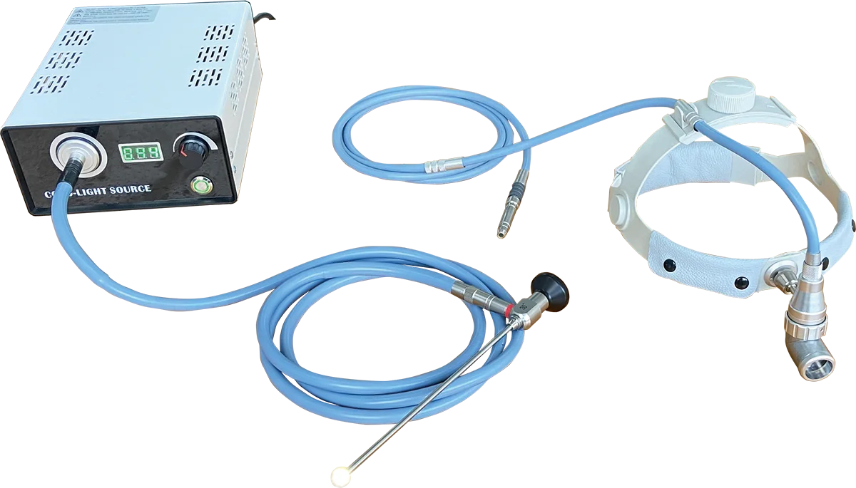 Eaywell Minston 100W Portable LED Medical Endoscope Light Source Digital Display for Gynecology Fiber Optical Headlight