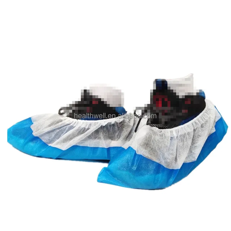 Disposable Plastic waterproof  PP+CPE coated shoe cove PPE Machine-made Water-proof
