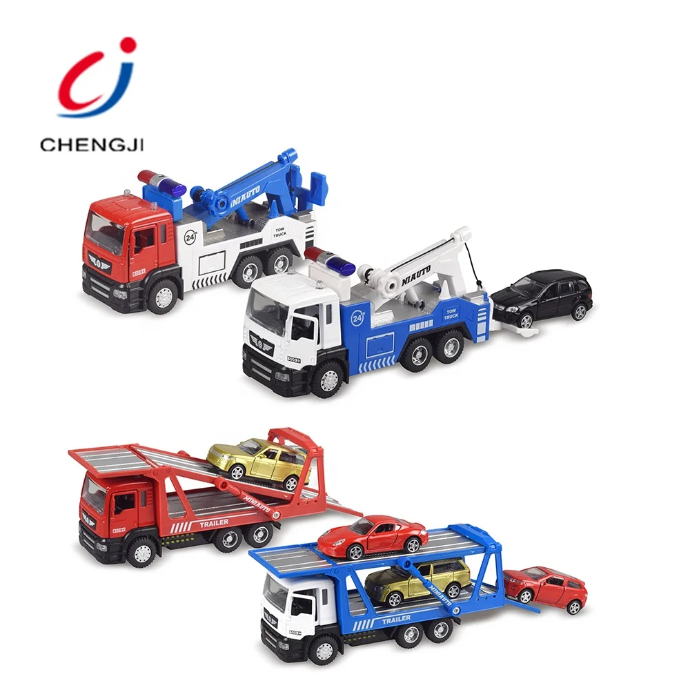 Wholesale 1:50 scale alloy engineering car model boys light sound truck mainan diecast