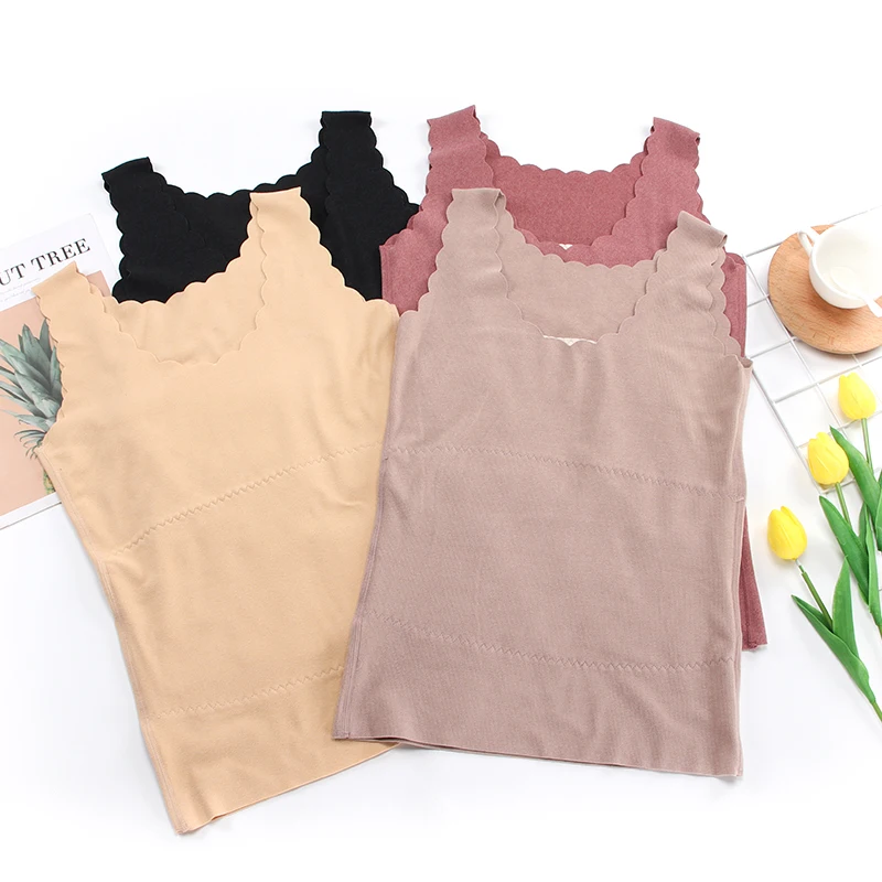 Winter Sleeveless Seamless Women Vest Thermal Underwear Thick Warm Clothing Camisole
