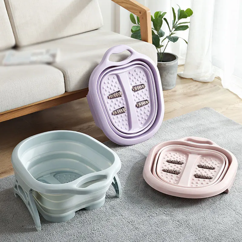 Factory Direct Sale Home Foldable Large Capacity Plastic Bucket Thickened Durable Reusable Foot Bath Soaking Bucket