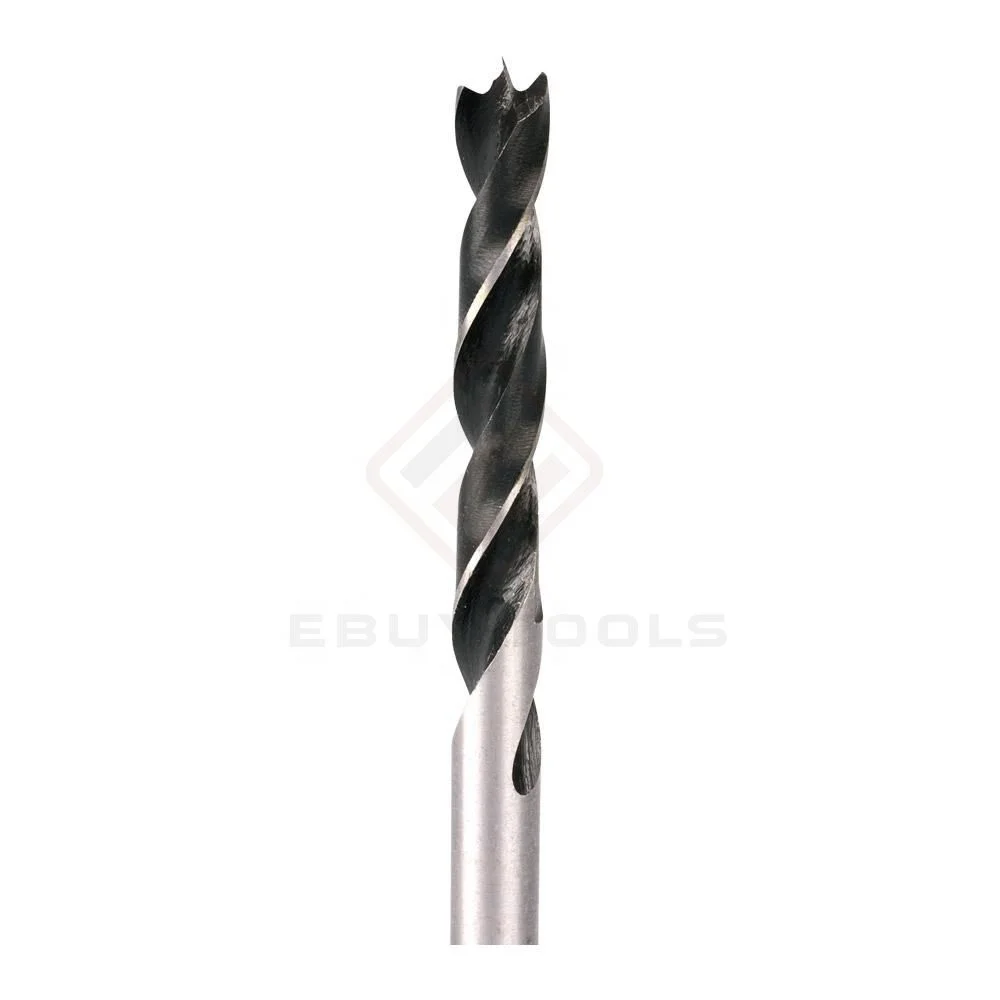 Quick Change Hex Shank Brad Point Drill Bit Double Groove Three-Pointed Wood Drill Bit