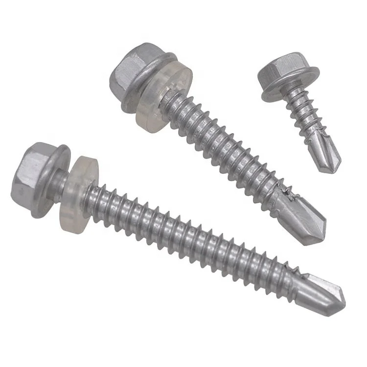dacromet roofing hex head Self Drilling Screw With EPDM Washer DIN7504 (K)