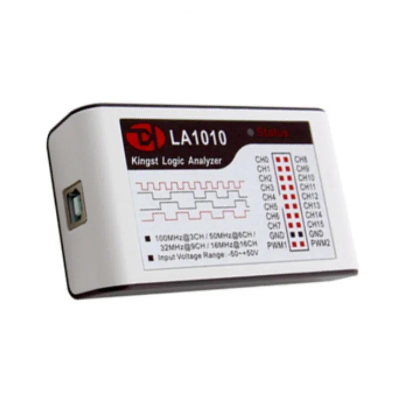 Kingst LA1010 USB логический анализатор 100M Максимальная скорость выборки, 16 каналов, 10B образцы, MCU,ARM,FPGA инструмент отладки английского программного обеспечения