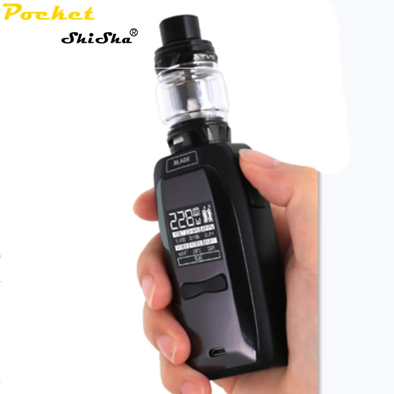 top selling ATVS Electronic-Cigarette-Kit Box Mod Tank Battery Vape 18650 228W with 510-Thread Output-Huge vape