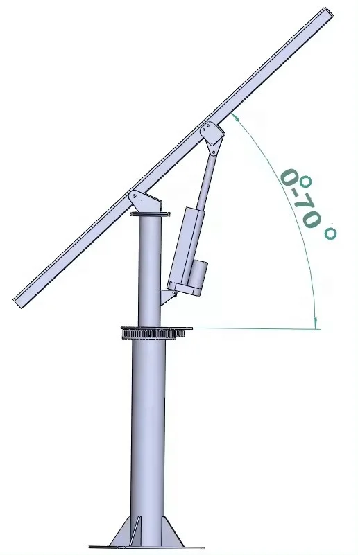 Single Axis Pv Solar Tracking System For Solar Ground Mounting System Structure
