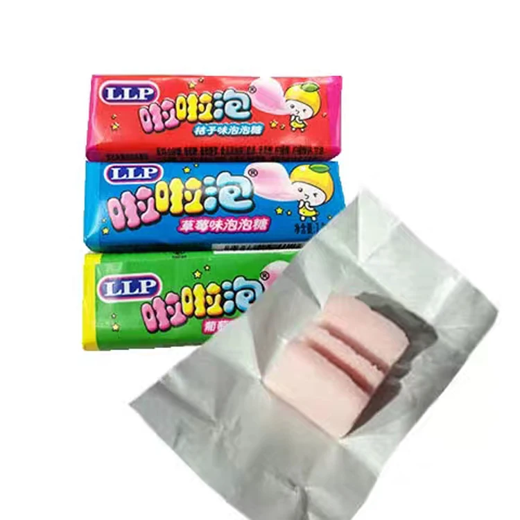 
Jar packing gum custom made low sugar sweet cartoon Fruity bubble gums candy 