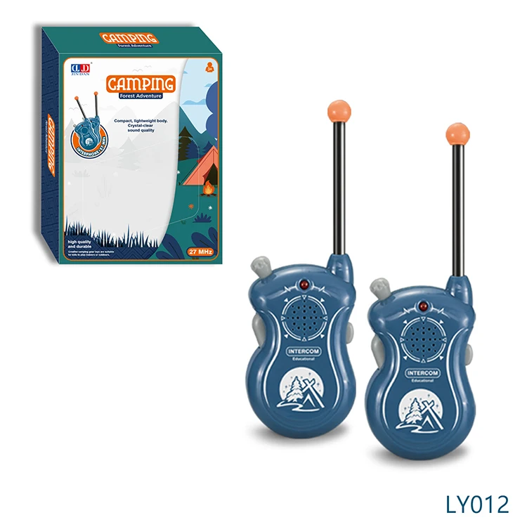 New easy use friendly handheld plastic kids camping walkie talkie toy with