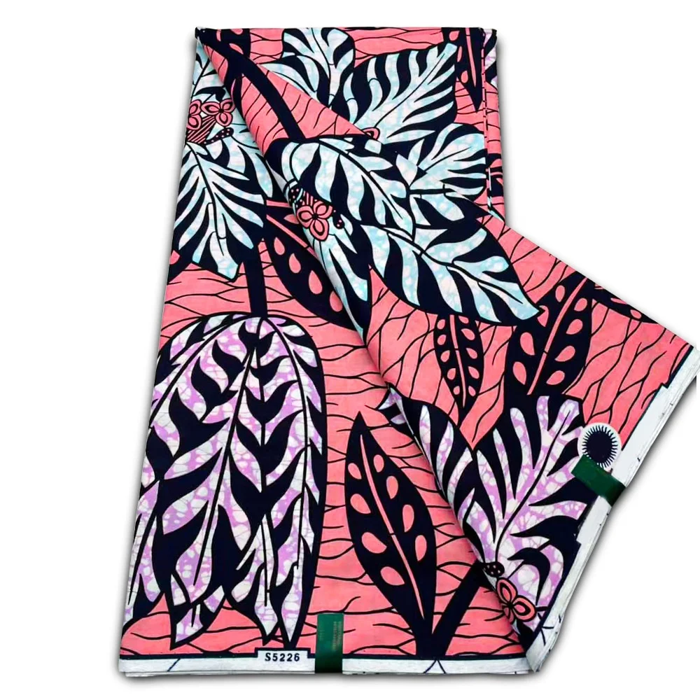 2024 New Arrival 100% Polyester Wax Grand African Fabric Wax Sewing Fabrics for Clothing Women Dresses