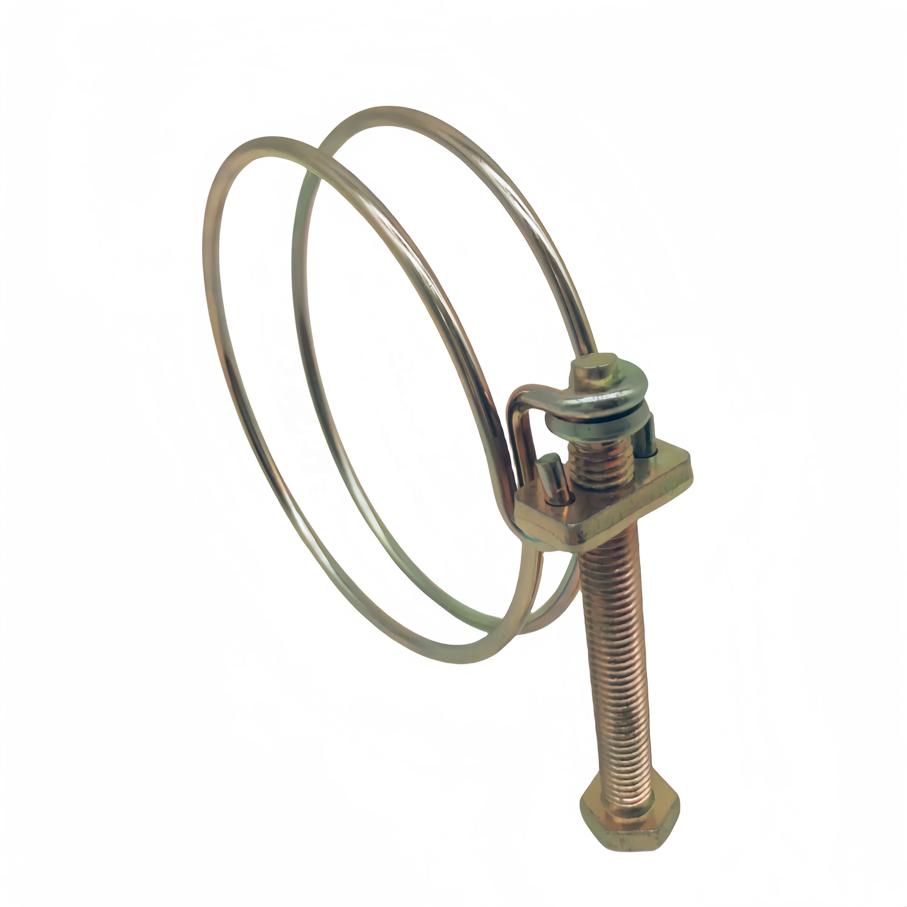 big size double wire hose clamp large pipe tube clip clamps metal factory quick locked galvanized pipe spring hose clamps