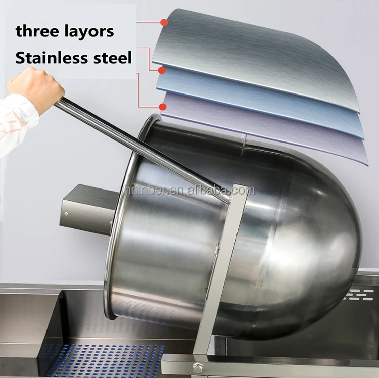 Big capacity industrial popcorn making machine popcorn vending and making machine