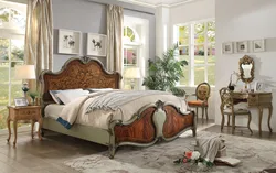 New design royal style bed solid wood bed sets for home good quality antique bedroom furniture GGC56.2