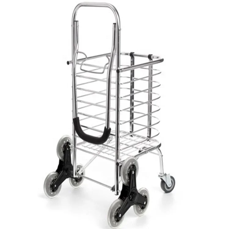 Folding Stair Climbing Shopping Cart Trolley 8 Wheels