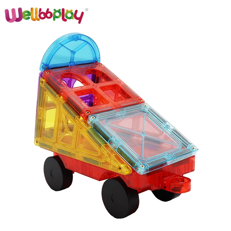 150pcs Educational toys magnetic tiles for kids with rivets and stronger magnets