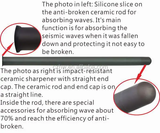 
Anti-breaking & shock-absorbing chef sharpener steel honing sharpening steel 