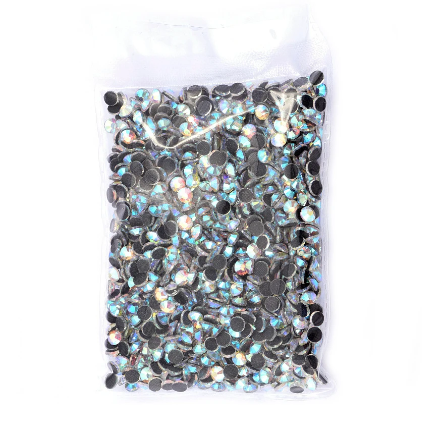 Wholesale Bulk  High Quality Crystal Ab New ab Dmc stone Hot Fix Rhinestone Hot Fix Iron Rhinestone