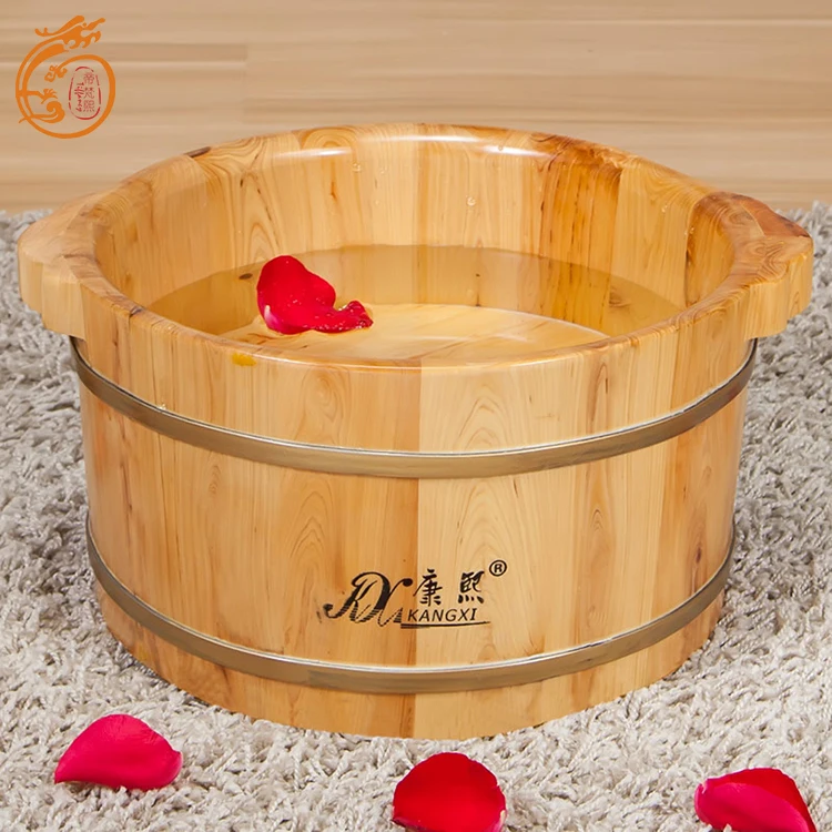 Chinese Factory Supply Wood Foot Bath Spa Basin