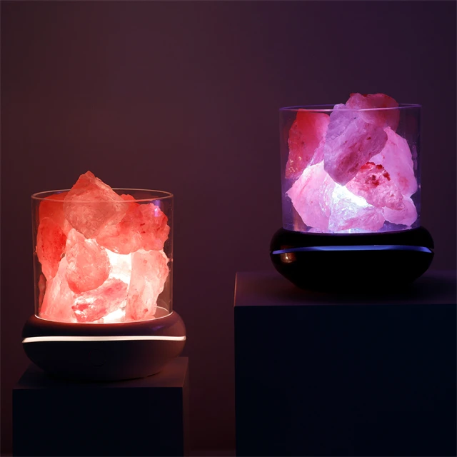 J840 Colorful USB Desktop Aromatherapy Air Purification Fragrance Diffuser LED Night Light Salt Stone Lamp Humidifier