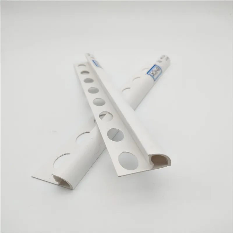 Plastic PVC Extrusion Corner Profiles Decorative Building Materials for ceramic tile connection