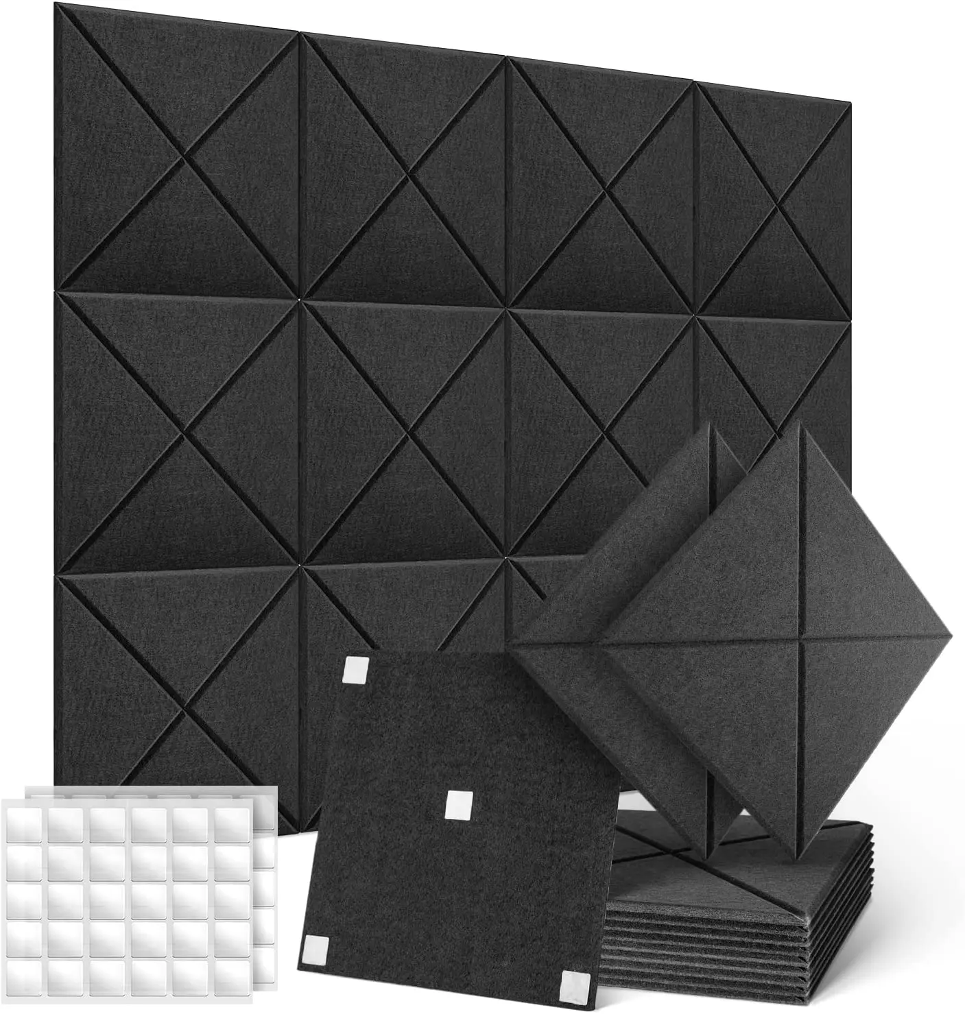 New Design Square Polyester Sound-Absorbing Board 100% Fiber Decorative and Functional Soundproofing Improves Sound Quality