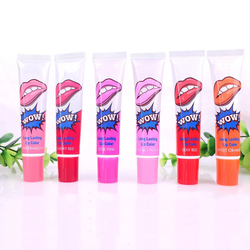 Wholesale Romantic Bear 6 Colors Professional Long Lasting Waterproof Sexy Magic Peel Off Lip Tint Lipstick