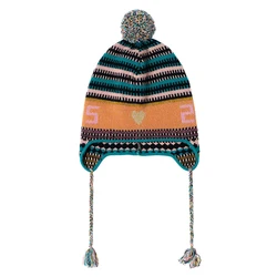 New warm and fashionable ear protection wool ball knitted hat