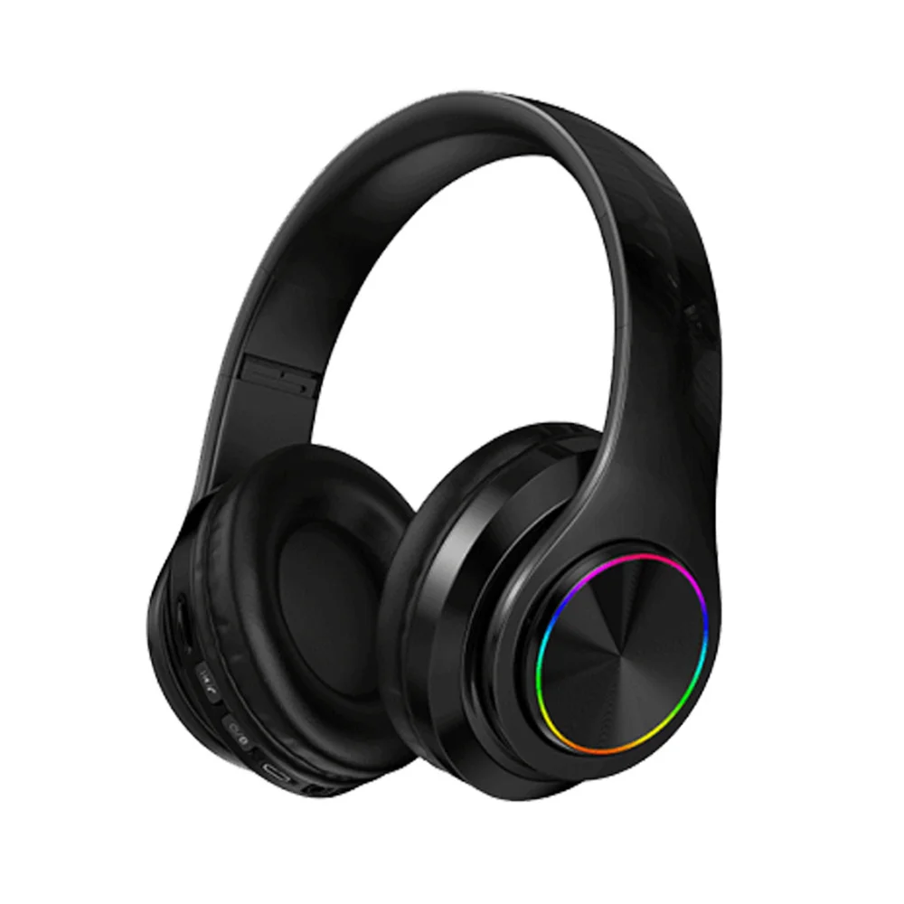 Новинка 2020 беспроводные наушники с креплением на голову Hi-Fi стерео со светодиодной подсветкой спортивные музыкальные игровая гарнитура