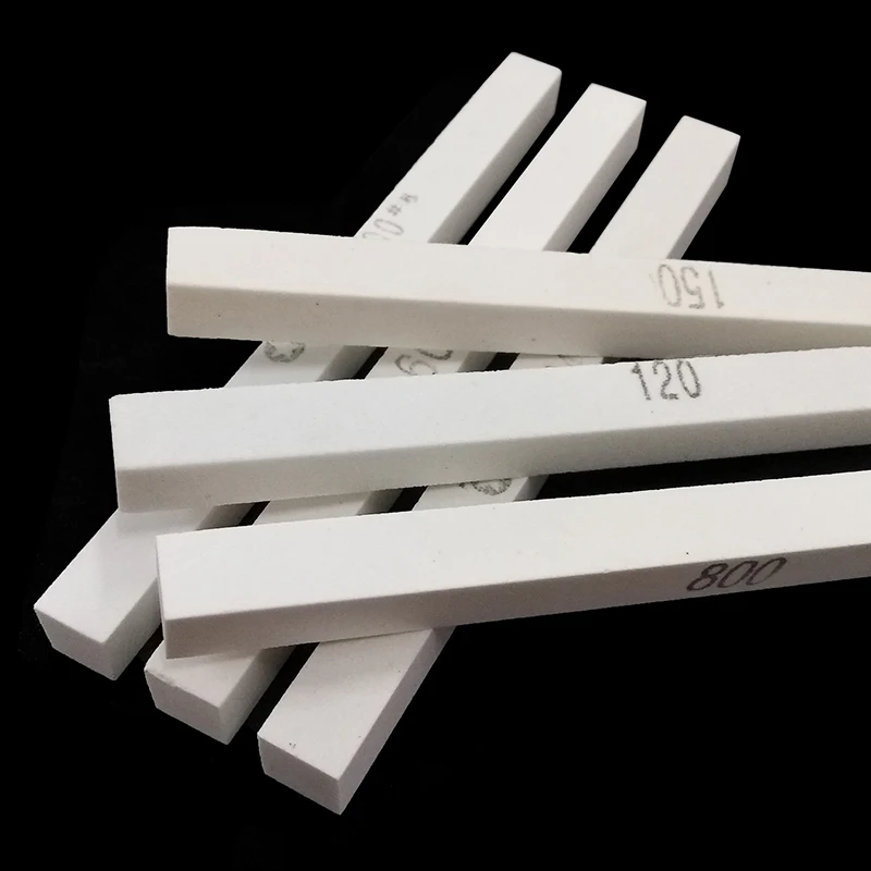 White corundum honing stone whetstone strip fixed metal knife sharpening stone