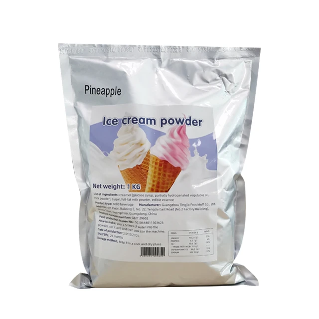 Лидер продаж на заказ Amazon, высококачественный мягкий порошок мороженого 500 г/1 кг/25 кг, для ресторана или семьи, легко приготовить мороженое